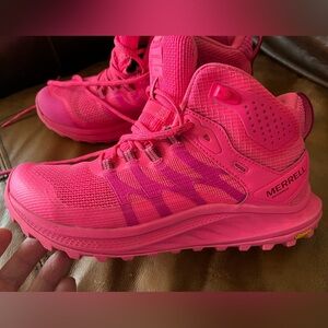 Merrell Antora 3 Bright Pink Waterproof Hiking Sneakers